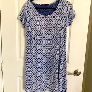 Fresh Produce Sadie shortsleeve dress in Batik Blue.